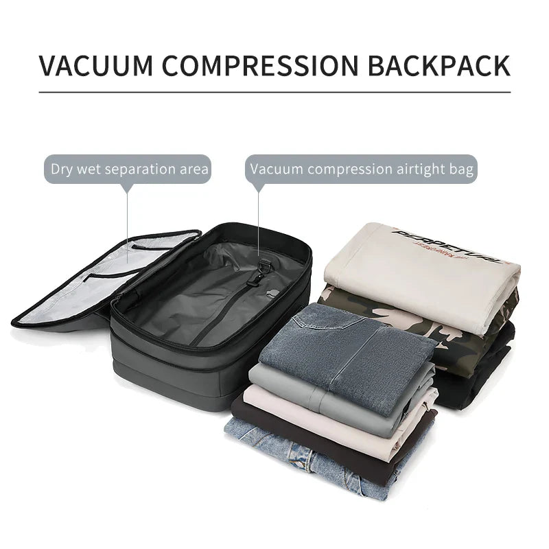 Travel Backpack with Vacuum Compression - Efficient Packing Solution!